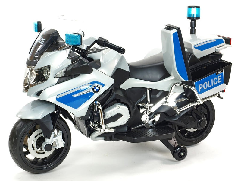 Moto Elétrica Infantil BMW Polícia 12V Cinza