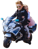 Moto Elétrica Infantil Polícia 12V Branca