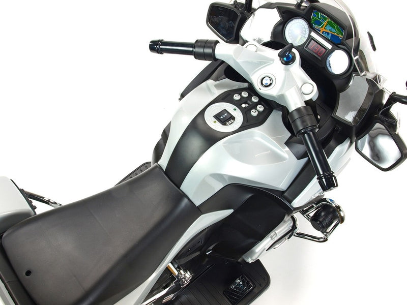 Moto Elétrica Infantil BMW Polícia 12V Cinza