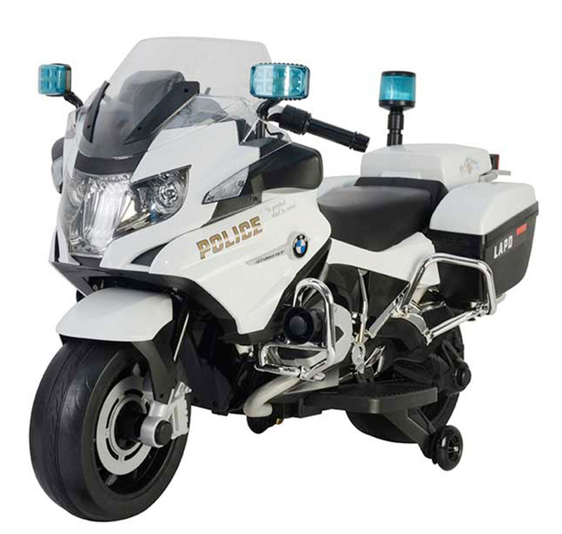 Moto Elétrica Infantil BMW Polícia 12V Preta