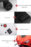 Moto Elétrica Infantil 12V Panigali V4S Vermelha