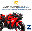Moto Elétrica Infantil 12V Ninja Vermelho