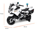 Moto Elétrica Infantil Polícia 12V Preta