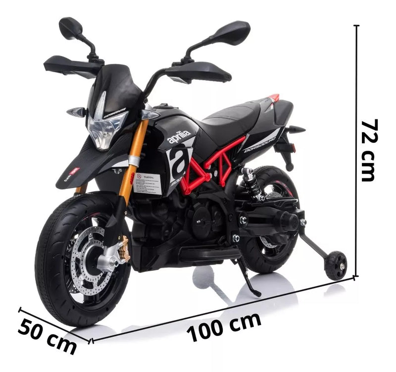 Moto Elétrica Infantil 12V Aprilia Dorsoduro 900 Preto