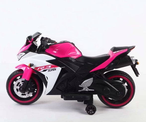 Moto Elétrica Infantil 12V Yamaha R3 Rosa