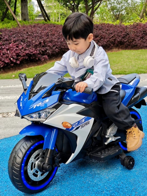 Moto Elétrica Infantil 12V Yamaha R3 Azul