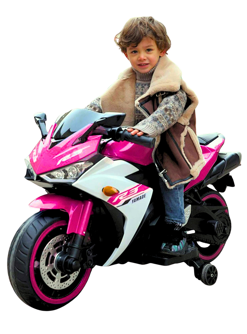 Moto Elétrica Infantil 12V Yamaha R3 Rosa