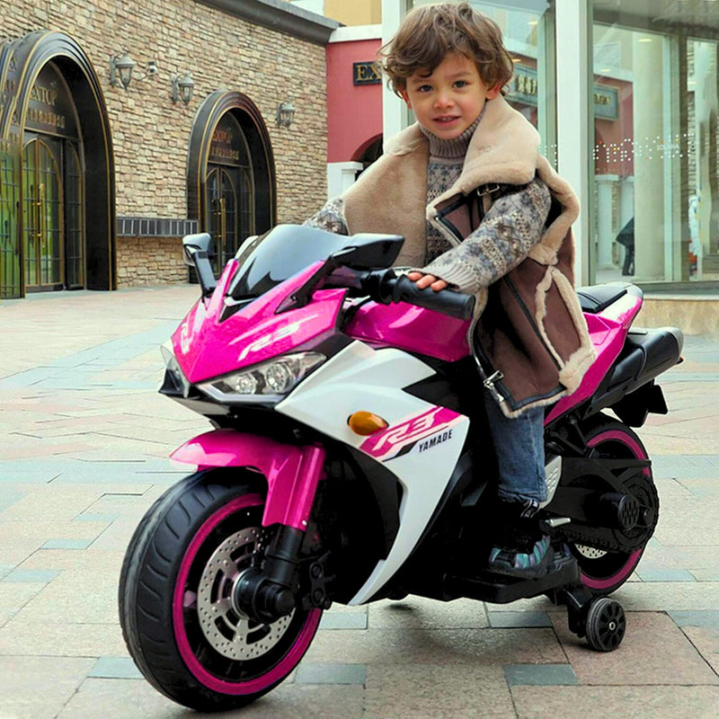 Moto Elétrica Infantil 12V Yamaha R3 Rosa