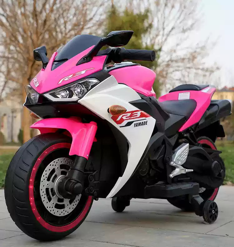 Moto Elétrica Infantil 12V Yamaha R3 Rosa