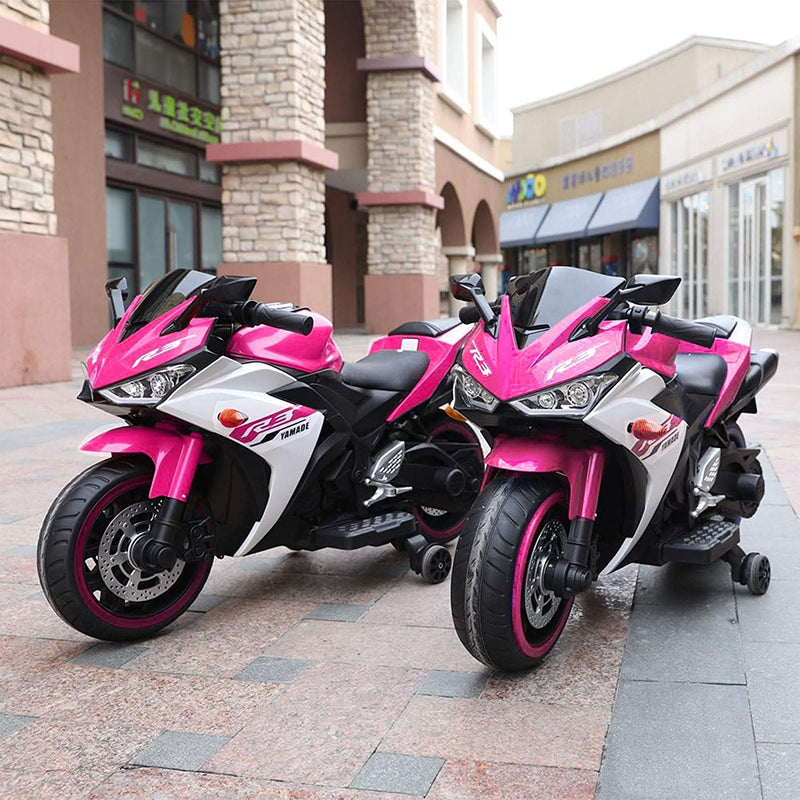 Moto Elétrica Infantil 12V Yamaha R3 Rosa