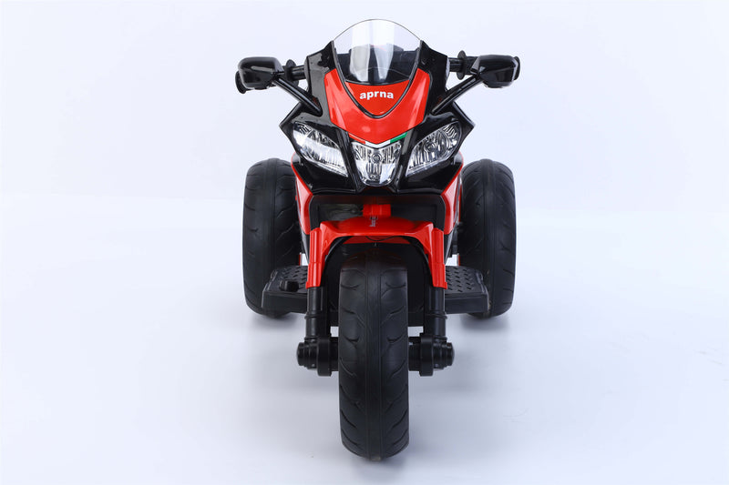 Moto Elétrica Infantil 12V Aprilia 3 Rodas Vermelha