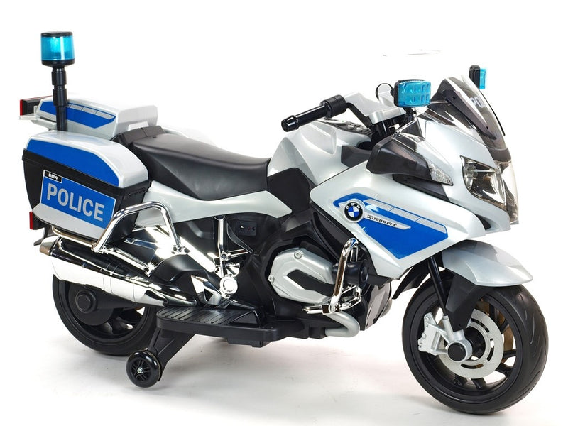 Moto Elétrica Infantil BMW Polícia 12V Cinza