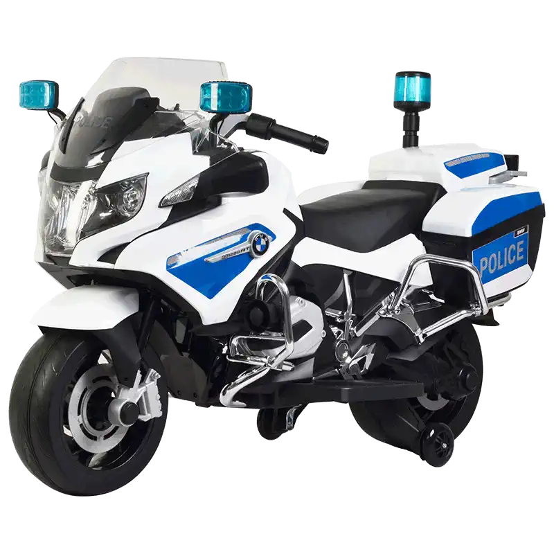 Moto Elétrica Infantil BMW Polícia 12V Branca