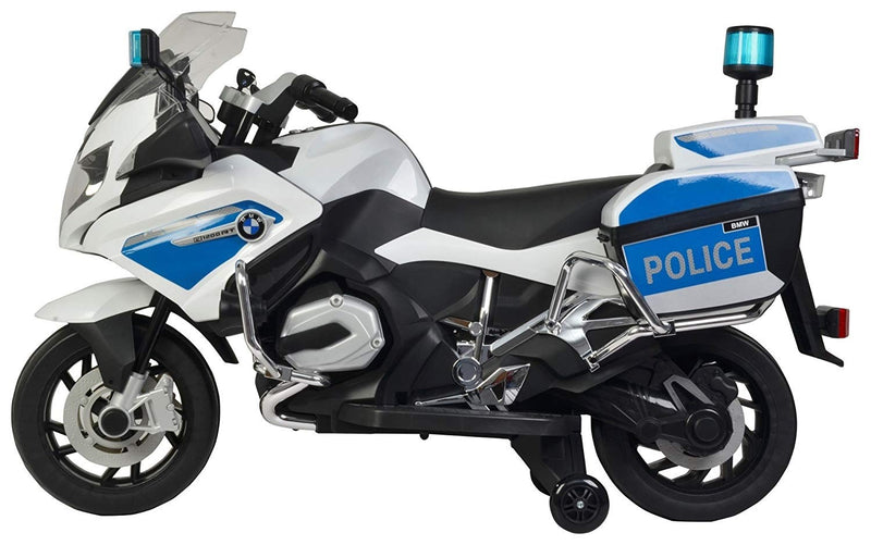 Moto Elétrica Infantil BMW Polícia 12V Branca