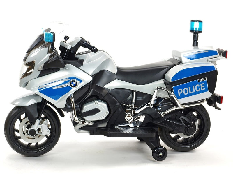 Moto Elétrica Infantil BMW Polícia 12V Cinza